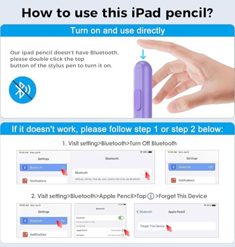 Stylus Pen for iPad 11th/10th/9th Generation,Fast Charge Apple Pencil Alternative,Palm Rejection,Tilt Sensitivity,Compatible with iPad 11/10/9/8/7/6th,Pro M4/13''/12.9"/11", Air M3/M2/5/4/3, Mini 6/5 - image 7
