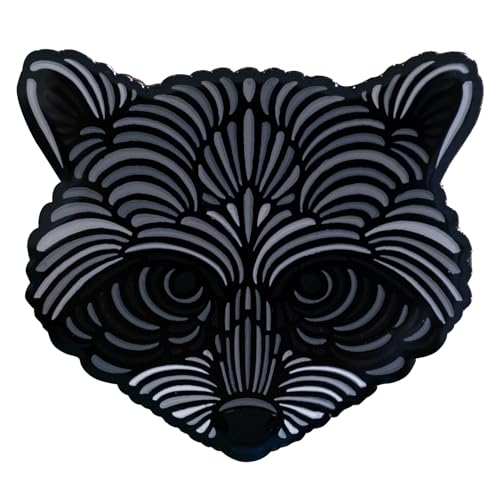 Image of Raccoon Enamel Pin | Raccoon Ornament Pin for Backpacks, Hats | Enamel Animal Pins | Rubber Locks | Style your Bag or Clothing | Gifts for Animal Lovers | Trash Panda Pin