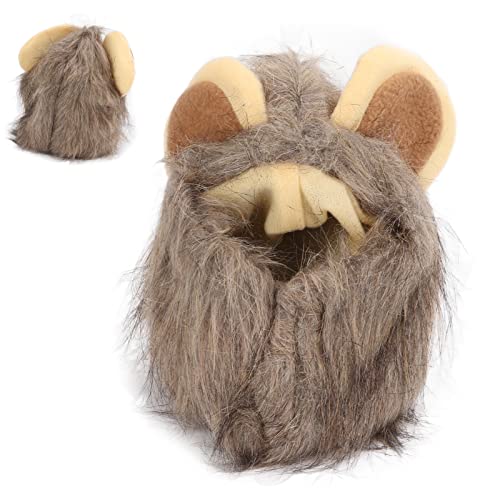 Chapéu de leão de gatinho, fantasia de juba de leão, fantasia fofa de filhote de cachorro, gatinho,