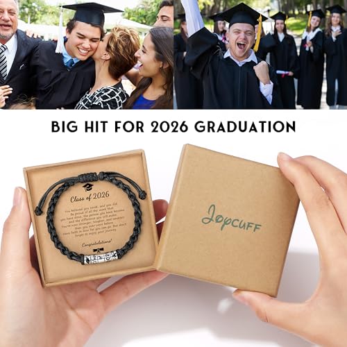 Pulsera de cuero para hombre Class of 2026 miniatura 3