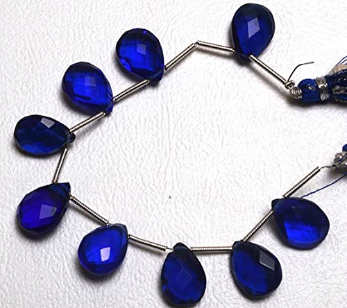 Kyanite Blue Quartz hydro facetté de qualité supérieure en briolette poire teal
