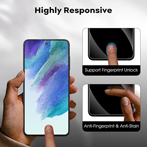 Image of JETech Screen Protector Guard for Samsung Galaxy S21 FE, 2+2 Pack | with Camera Lens Protector, HD Clear Tempered Glass, Anti-Scratch Protection, Easy Installation Tool