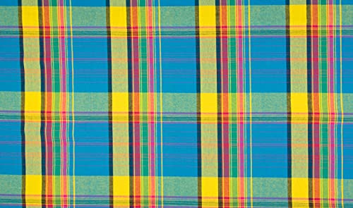 Tissu popeline de coton tartan madras rainbow 006 de 5m x 145cm