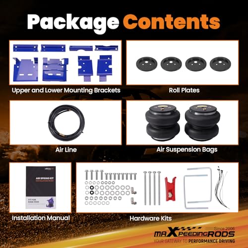 Kit de muelles neumáticos de alta resistencia 7500 lbs para Dodge Ram 3500 4