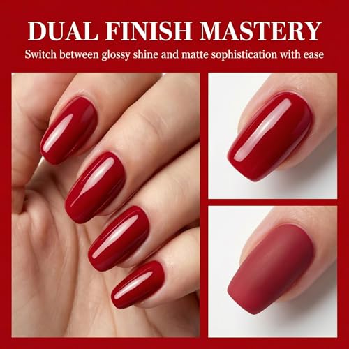 Esmalte de uñas gel rojo neón 8ml para todas pieles miniatura 5