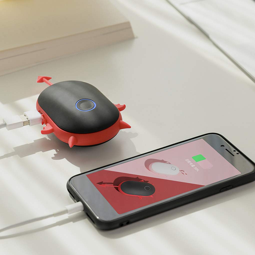 RajoNN Scaldamani Portatili, Scaldamani Elettrico Ricaricabile Power Bank Caricatore Portatile USB Scaldamani Tascabile con Riscaldamento a Doppia Faccia, Scaldamani Regalo Invernale