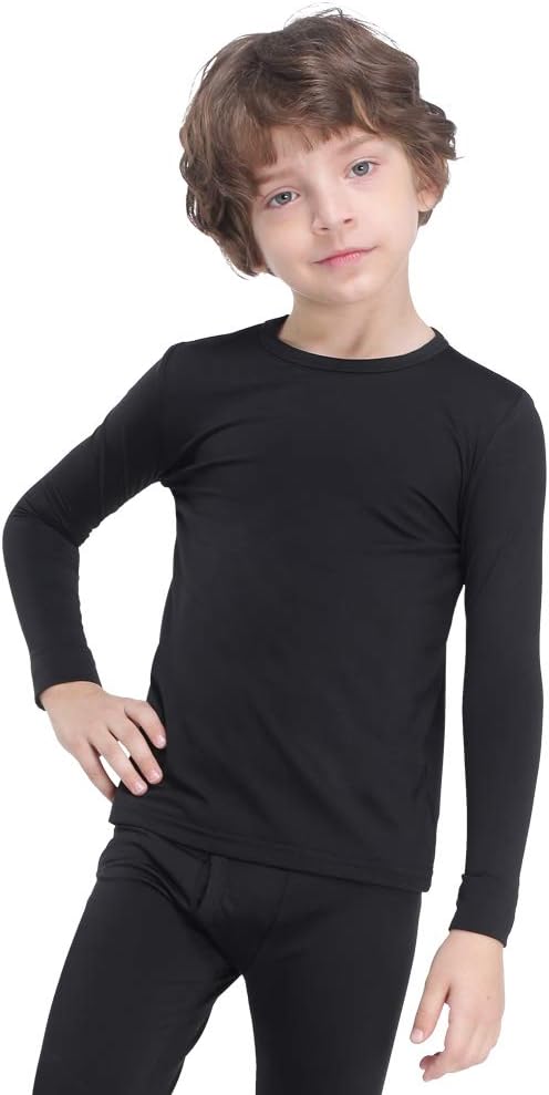 MANCYFIT Thermal Tops for Boys Fleece Lined Underwear Long Sleeve Undershirts Baselayer MANCYFIT Thermal Tops for Boys Fleece Lined Underwear Long Sleeve Undershirts Baselayer
