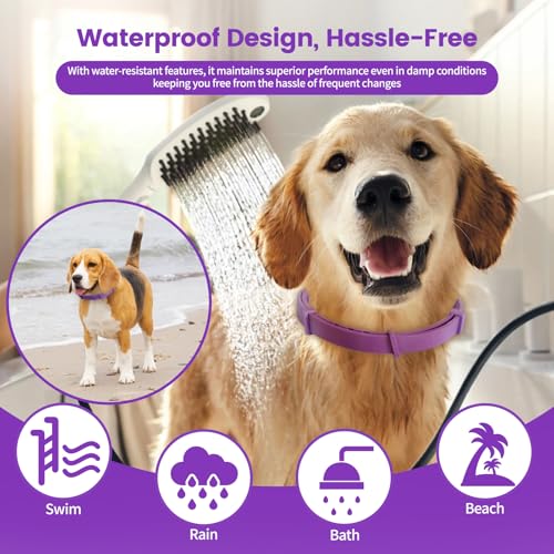 Image of Calming Dog Collar - Fast-Acting, Lasts 60 Days, Choke-Free Design, Pheromone-Infused for Anxiety & Stress Relief, Ideal for Separation Anxiety - Fits Small, Medium & Large Dogs (Black, 1 Pack)