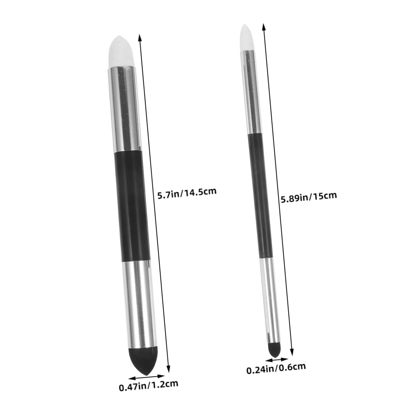 Housoutil 2Pcs Reusable Art Blender Sponge Brush Double Headed Washable Sketch Blending Tool for Precise Detail Correction and Enhanced Layering Drawing and Sketching