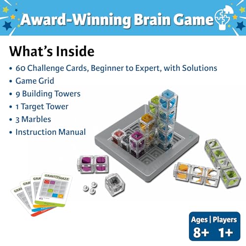 ThinkFun Gravity Maze - Falling Marble Logic Game - Challenging STEM Toy for Kids 8-12 - Gravity Marble Maze - Brain-Building Fun - Educational Gift - Boosts Critical Thinking & Problem Solving - Image 7
