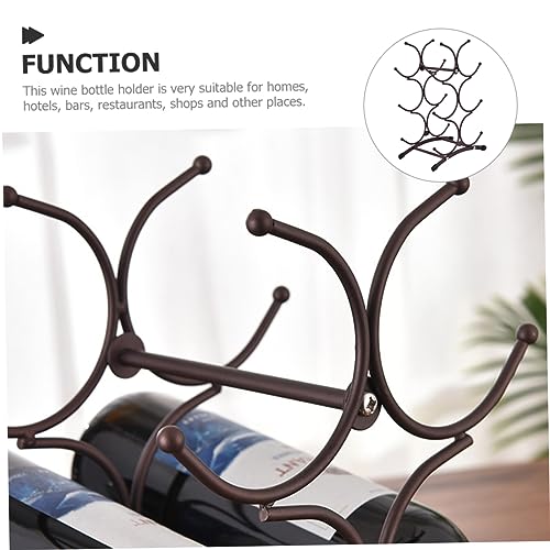 Soporte vintage de hierro para botellas de vino miniatura 4