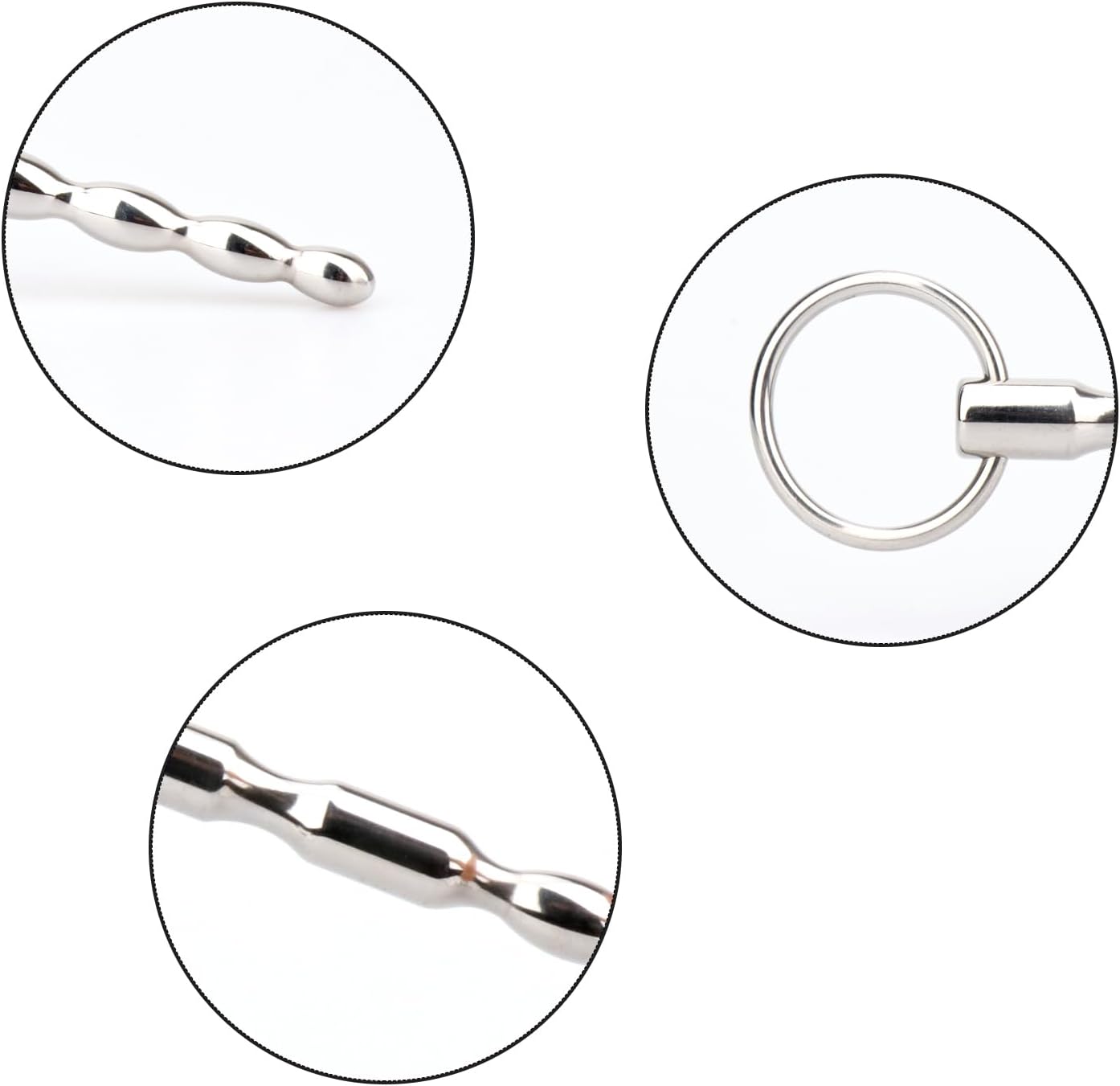 Penis Plug 5 Inches Adult Men Taper-Beaded Urethral Masturbation Rod Male Glans Pleasures Sex Toy (0.2 inch)