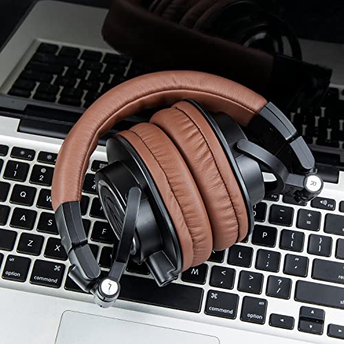 Soulwit Earpads Replacement For Audio Technica Ath M50X M50Xbt M50Rd M40X M30X M20X Msr7 Sx1 Monitor Headphones, Ear Pads Cushions With Softer Protein Leather, High-Density Memory Foam - Coffee #TOP5