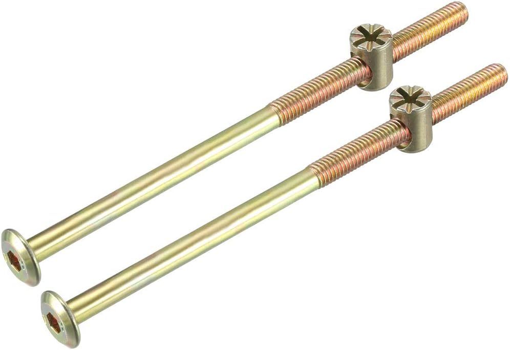 uxcell M6x120mm Furniture Bolt Nut Set Hex Socket Screw 40mm Thread