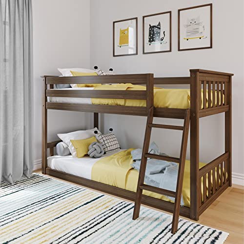 Max & Lily Twin Over Twin Low Bunk Bed