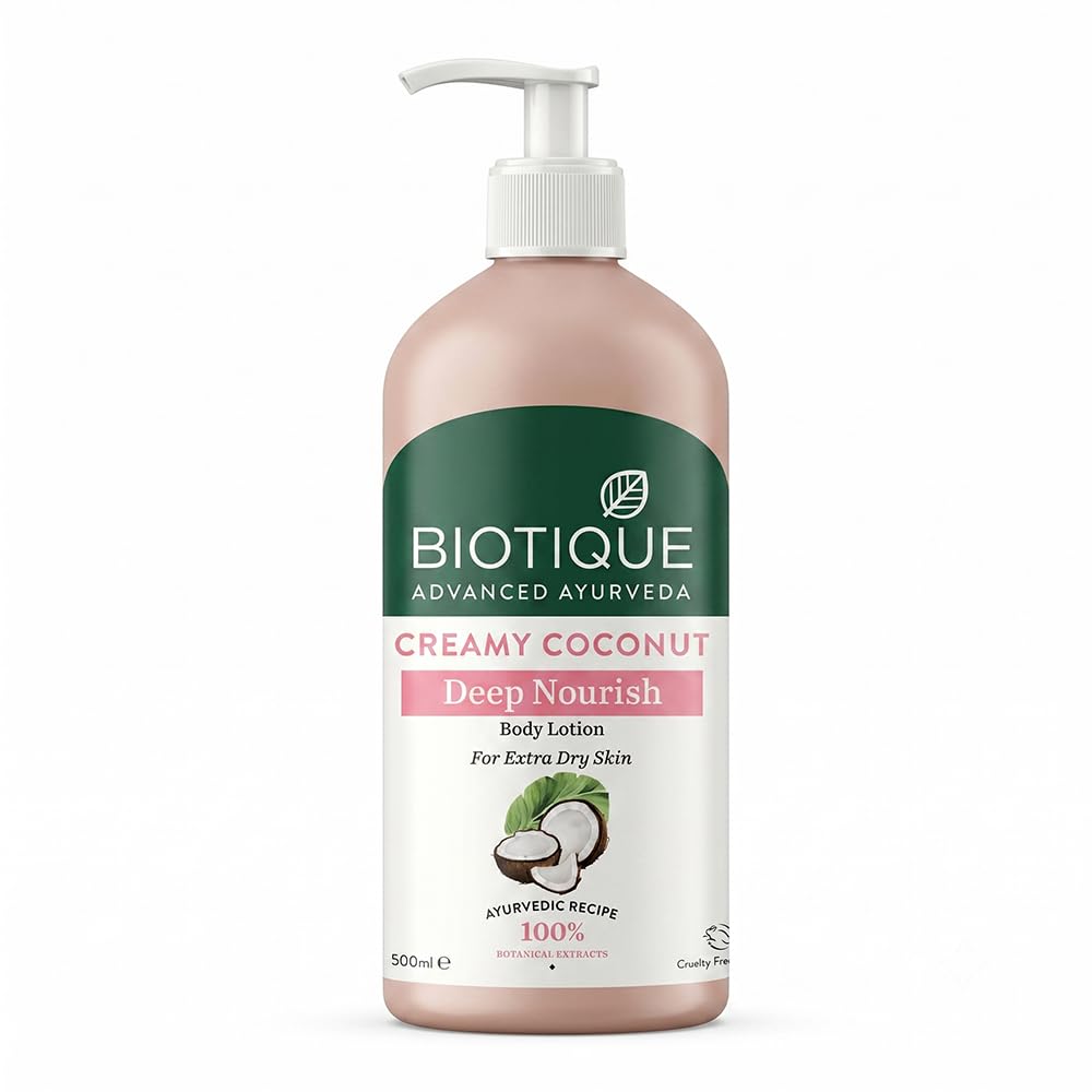 Biotique Creamy Coconut Deep Nourish Body lotion For Extra Dry Skin | Heals, Repairs, and Soothes the Skin | Moisturizing and Skin-Humidifying | 100% Botanical Extracts| All Skin Types | 300ml-image-14
