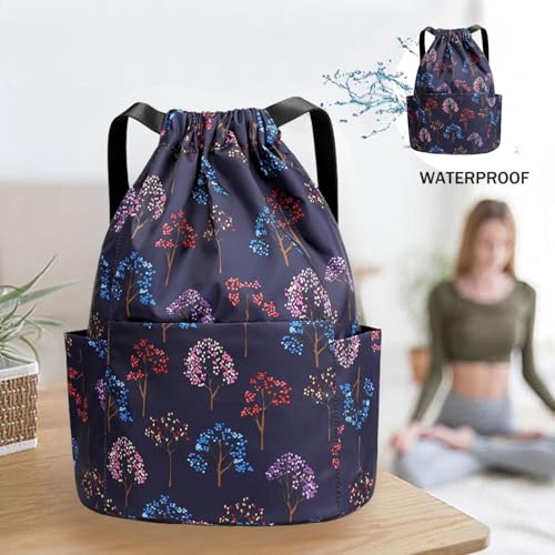 Image of MOCA Drawstring Gym Sports Backpack Lightweight Multipurpose Daypack Travel School College Daily Storage Carry Suitable Men Women Kids Adults Fitness Accessory