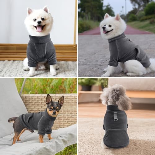 Chandail en polaire noir XXL pour grand chien avec anneau de laisse Idepet
