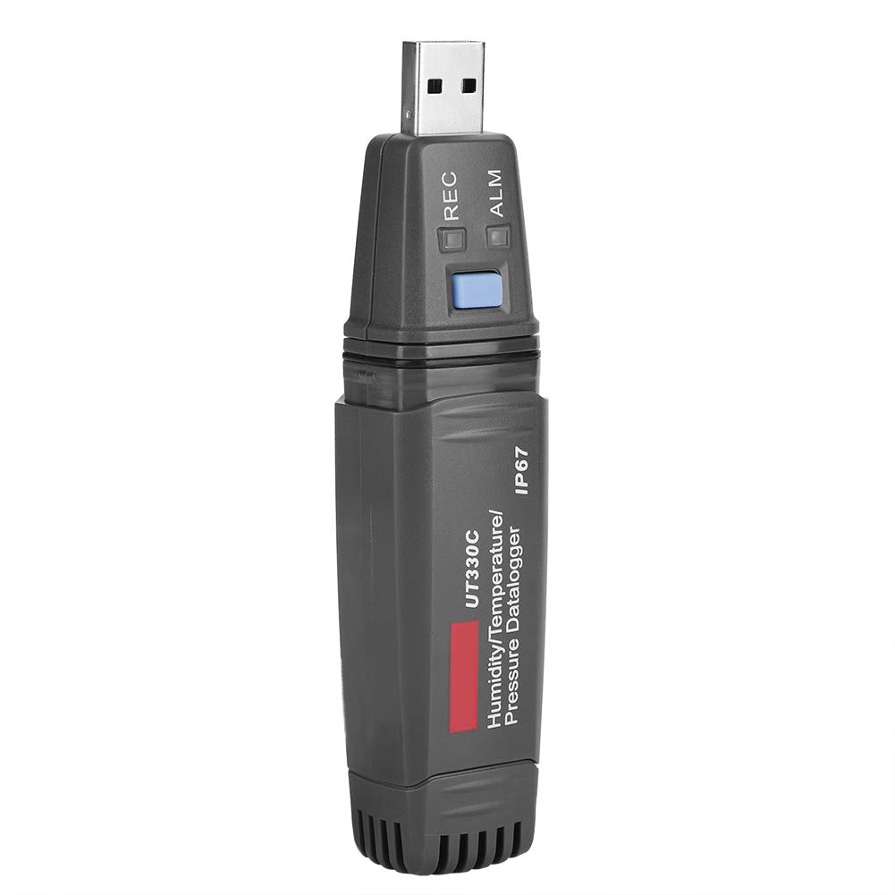 FTVOGUE Registrador de Datos USB, Termómetro, Registrador de Presión de Temperatura y Humedad, para Aplicaciones de Transporte y Almacenamiento, Rango de Medición de -40 a 176 Fahrenheit (UT330C)