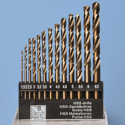 5% Cobalt Drill Bit Set, M35 High Speed Steel Twist Drill Bits 135 Degree Split Point for Stainless Steel, Cast Iron, Hard Metal, Plastic and Wood(13Pcs) 7 5% Cobalt Drill Bit Set, M35 High Speed Steel Twist Drill Bits 135 Degree Split Point for Stainless Steel, Cast Iron, Hard Metal, Plastic and Wood(13Pcs) - Image 7