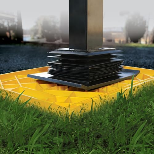 Image of Camco Camper /RV Large Stabilizer Jack Pads - Features Interlocking Design & Handy Strap for RV Storage - Built-in Handle - Use with RVLeveling System - 14 inch x 12 inch (44541) | (Pack of 12)