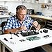 EOOKU Magnetic Helping Hands Soldering Station with 5X LED Magnifying Lamp, 6 Flexible Arms, 360° Soldering Clamp, Heavy Duty Base, Magnetic Third Hand Tool for Precision Soldering, Electronics & DIY