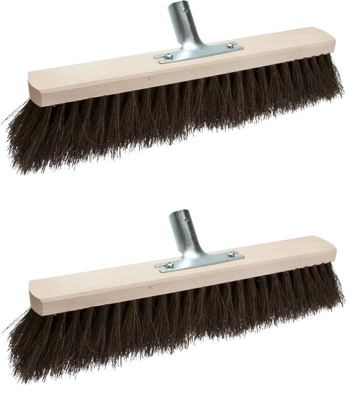 Scopa da officina, 600 mm, 2 x con supporto in metallo, Ø 24 mm, resistente all'olio, con setole Arenga