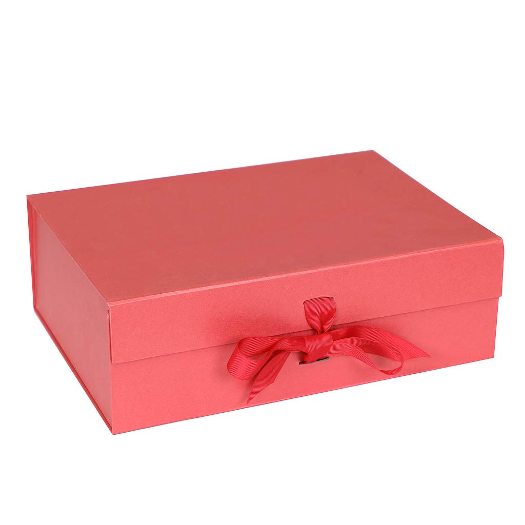 Personalised Gift Box - Red A4 Magnetic Lid Hamper Box