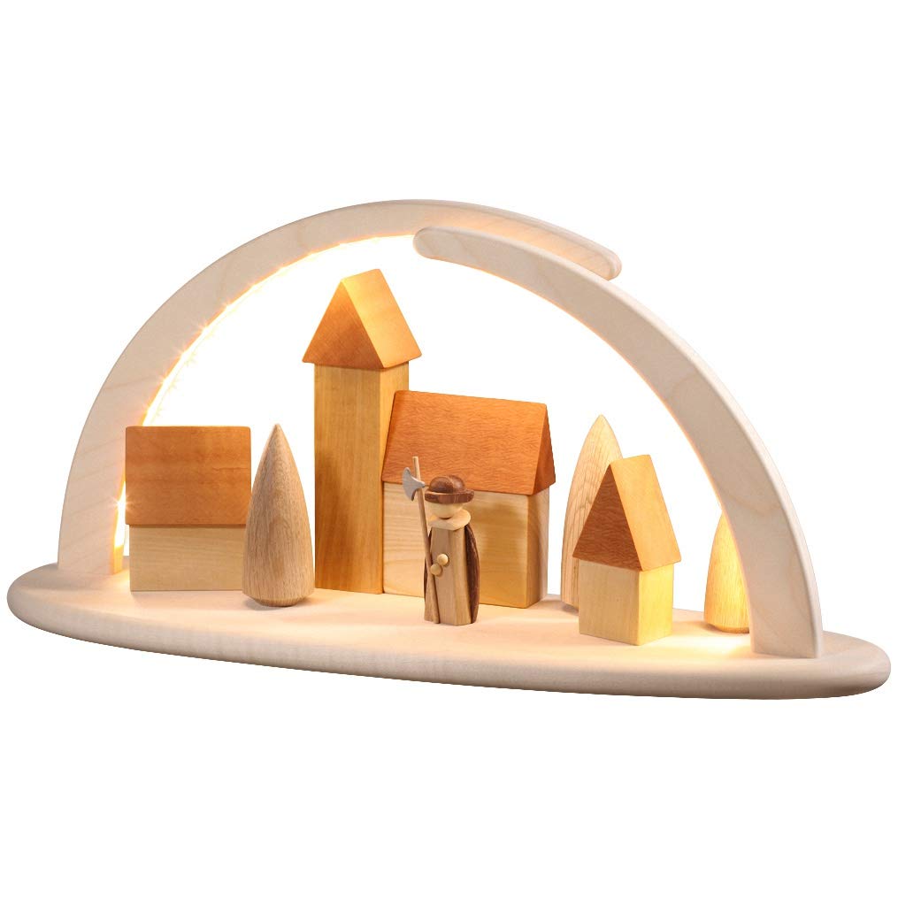 Arc de lumière de l'Erzgebirge, le cadeau en bois idéal pour célébrer Noël en famille