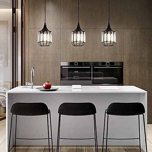 Techo de iluminación colgante cristal moderno lámpara E27 interior 6