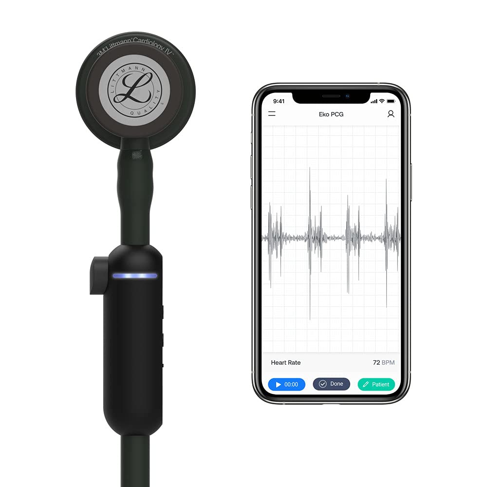 YFCACT 3M Littmann Core Digital-Stethoskop MIT Gravur Digitalstethoskop (Black Edition)