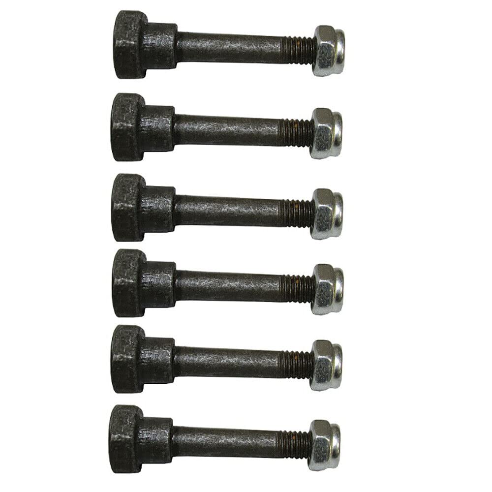 BEAR FLAG EDITION for Snow Blower Thrower (6) Shear Pins & Nuts Fits for HONDA 90102-732-010 90114-SA0-000