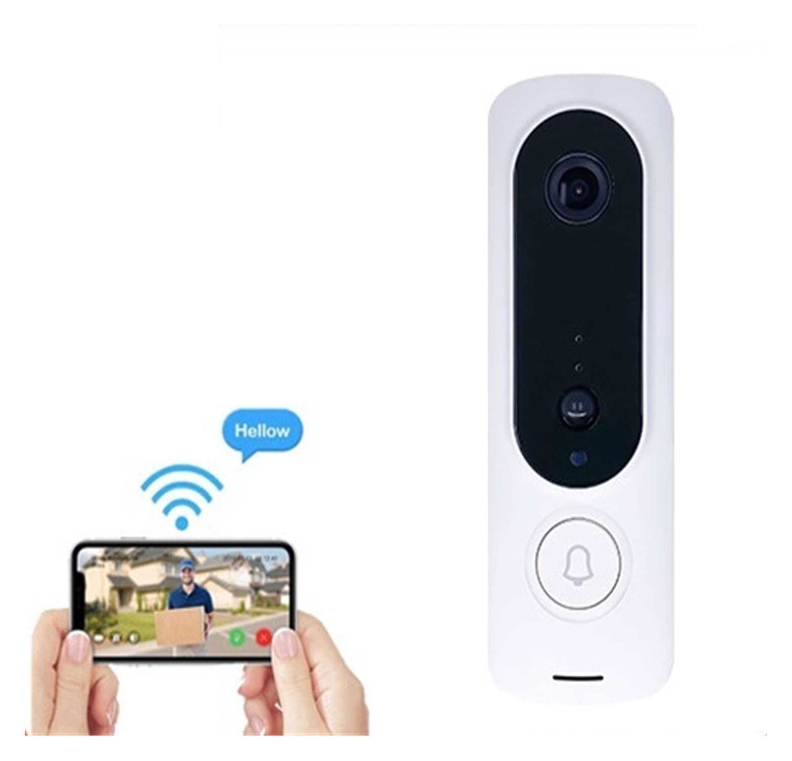 Timbre con vídeo Inteligente Timbre con Vídeo Inteligente Inalámbrico Infrarrojo oficinas y hogares