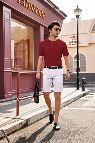 coofandy men39s 3 pack henley shirts short sleeve casual basic tees classic henley summer solid t shirts with pocket