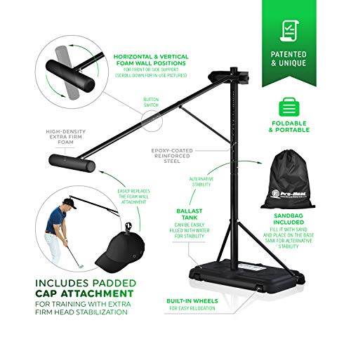 PRO-HEAD Golf Swing Trainer Golf Training Aid for All Golfers - Posture Correcting Tool (Portable) - Thumbnail 2