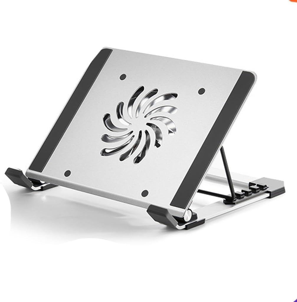 Laptop Cooling and Silent Fan Aluminum Alloy Base Bracket(Gray)