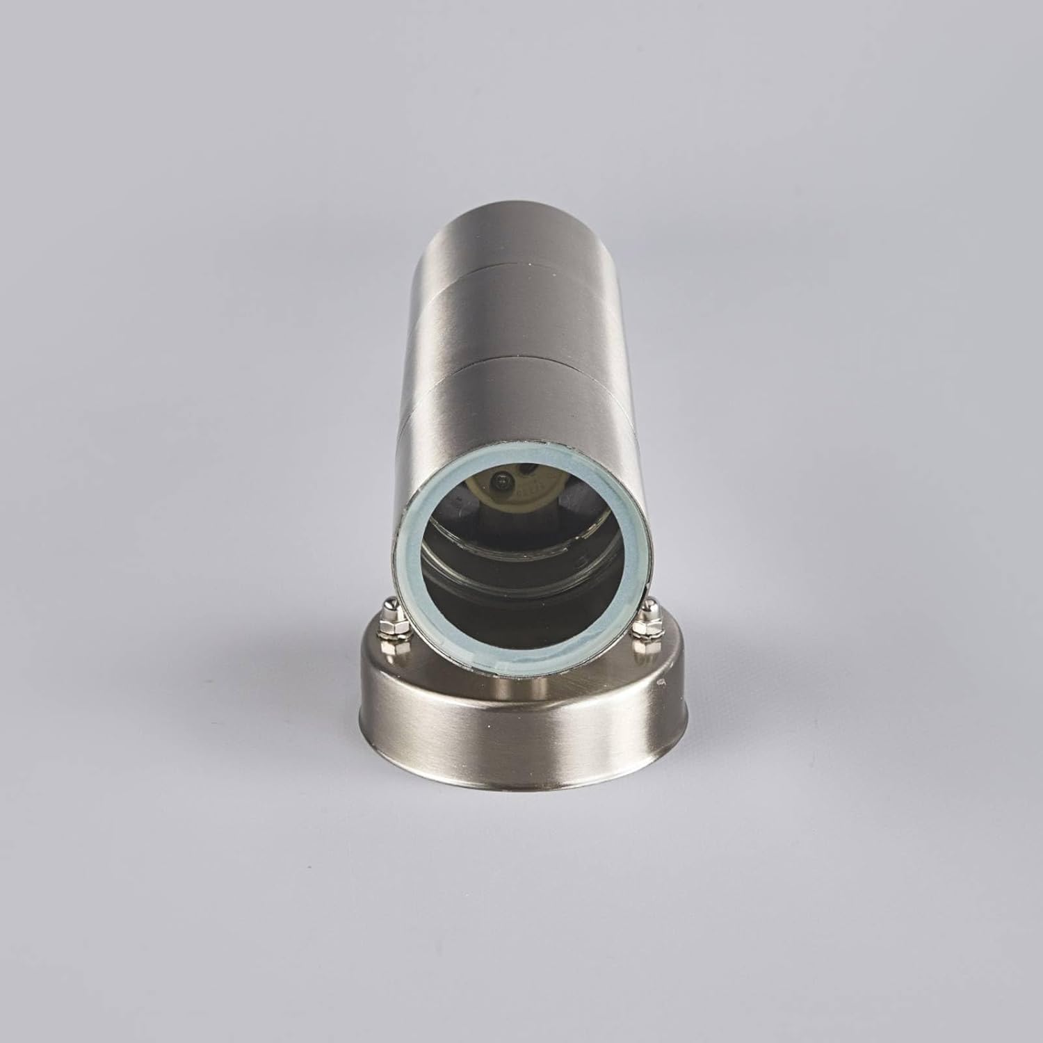 Close-up of the Lindby Hakan light fixture's base with internal wiring connections exposed.