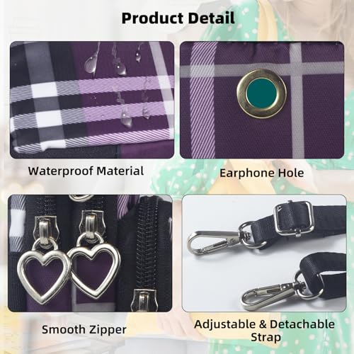 Image of JANKS Small Crossbody Bag for Women - Mini Phone Purses with Crossbody Strap and Wallet - Nylon Arm Bag