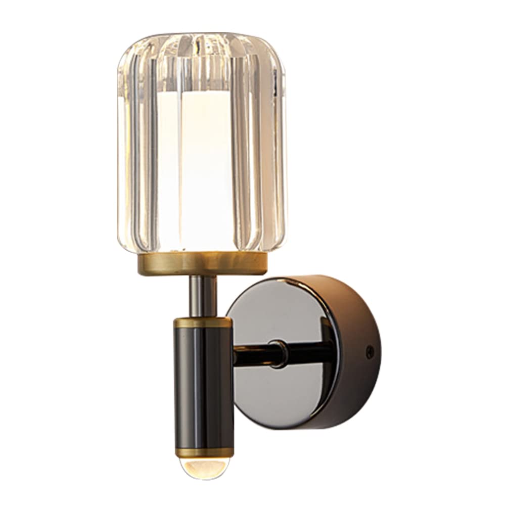 Huayusedf One Color 8W Modern Wall Lamp Living Room Gold Sconce Lighting Fixtures Acrylic Lampshade Light Bedroom Bedside Lights Hallway Lamp Aisle