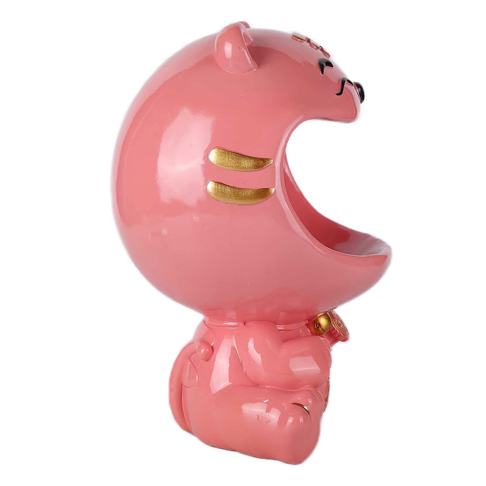 Tasto a forma di animale Ponte di stoccaggio del telefono Contenitore Dispositivo per arredamento per la casa Accessorio stampo per la nuova camera da letto del proprietario di (Rosa)