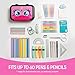 ZIPIT: Recycled Plastic Pencil Box - Pink Unicorn - Large Capacity Case, Character Stationery Organizer, School Supplies-Toy Holder, Snap Close, Kids
