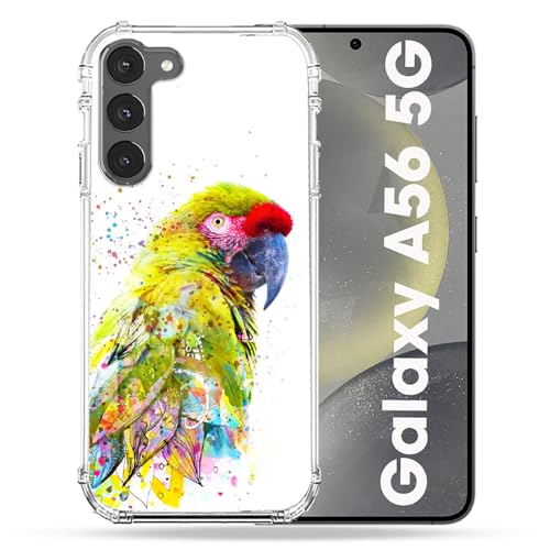 Coque Samsung Galaxy A56 5G Cokitec antichoc renforcée design perroquet jaune