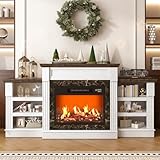 Bigbiglife 72" Fireplace TV Stand, Moder...