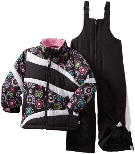 Image of Rothschild Little Girls' Colorblock Print Snowsuit