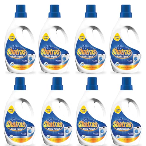 Image of SHATRAS Matic liquid Detergent for fabric care, 100% Tough Stain Removal In Front Load Machines, For All Types Fabric (Blue 8)