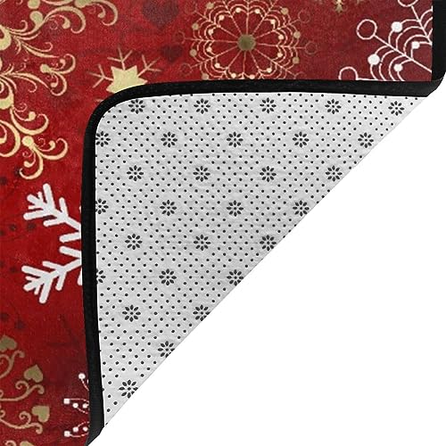 Tapis doux Noël rouge grand format pour protéger le sol de la salle de jeux
