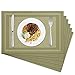GoldOars Manteles Individuales, Juego de 6 Salvamanteles Individuales, Manteles Individuales de PVC Lavable, Resistente Al Calor para la Mesa de Comedor de Cocina (Verde)