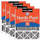 Nordic Pure 20x25x5LXREDM15+C-4 Lennox X6673_X6675 Replacement MERV 15 Plus Carbon Filter (4 Pack)
