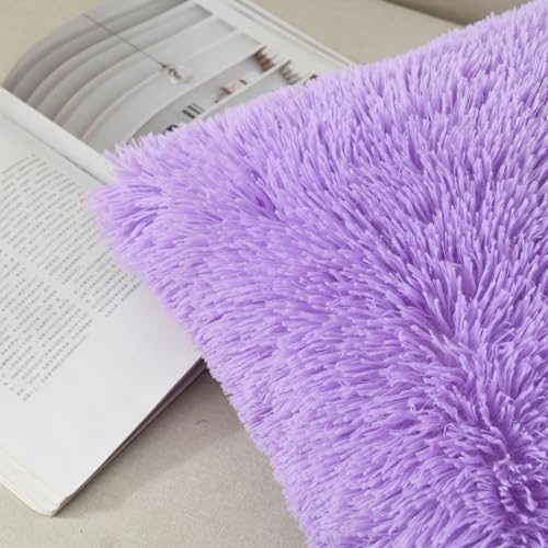 Image of Faux Fur Throw Pillow Covers for Couch Decorative Pillows 18x18 Inch