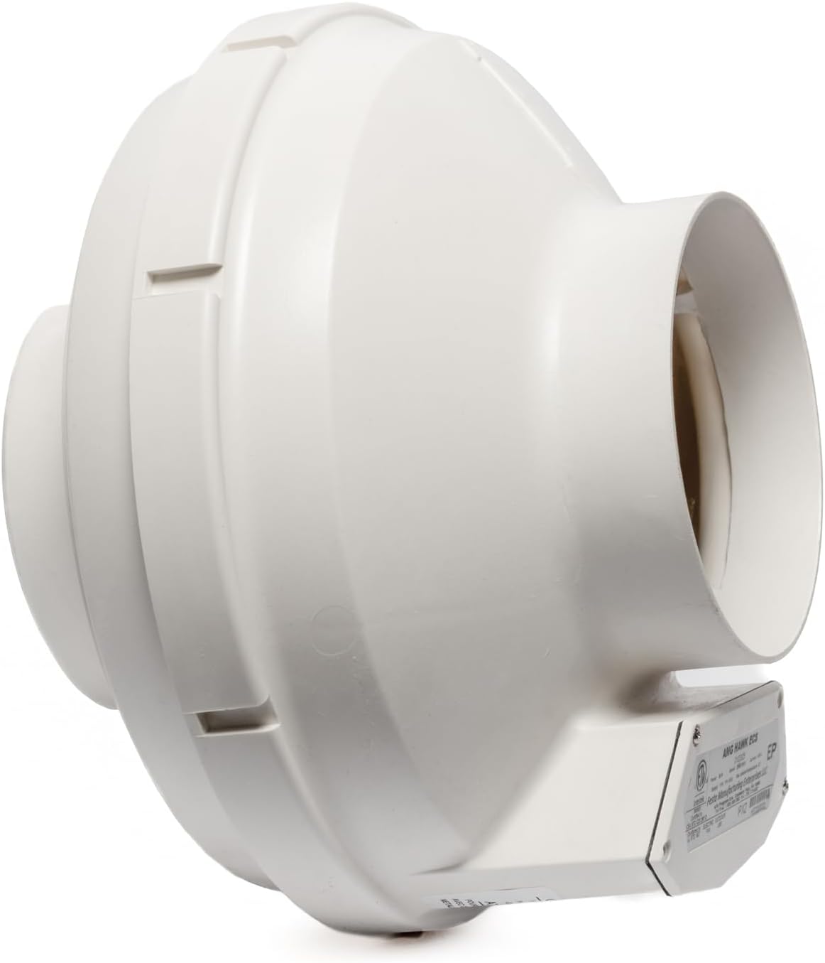 Festa AMG Hawk ECS Radon Fan - Speed Controllable - Quiet and Energy Efficient Radon Mitigation Inline Fans - Electronically Commutated Motor- High Performance Inline 6" Duct Fan